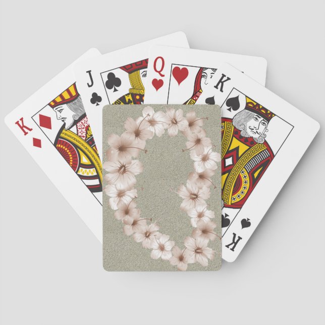 Cream Lei Bicycle® Play Playing Cards (Back)
