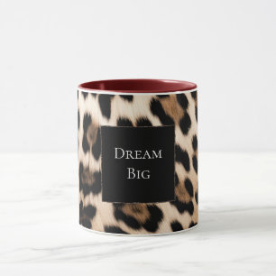 Cream Leopard Animal Birthday Mug