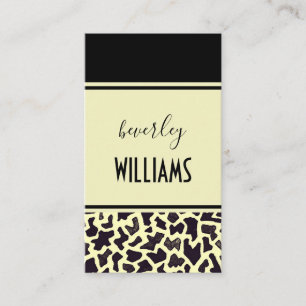 Cream Leopard Professional Business Card