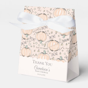 Cream Little Pumpkin Fall Baby Shower Thank You Favour Box
