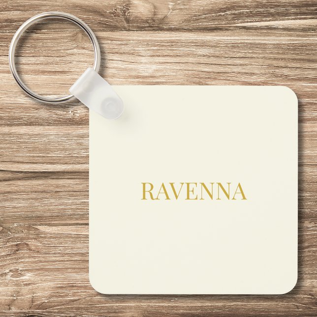 Cream Luxury Custom Serif Name Gift For Her Key Ring (Creator Uploaded)
