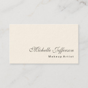 Cream Make up Artist Script Amazing Business Card