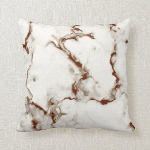 Cream Marble brown grey diy customize Cushion