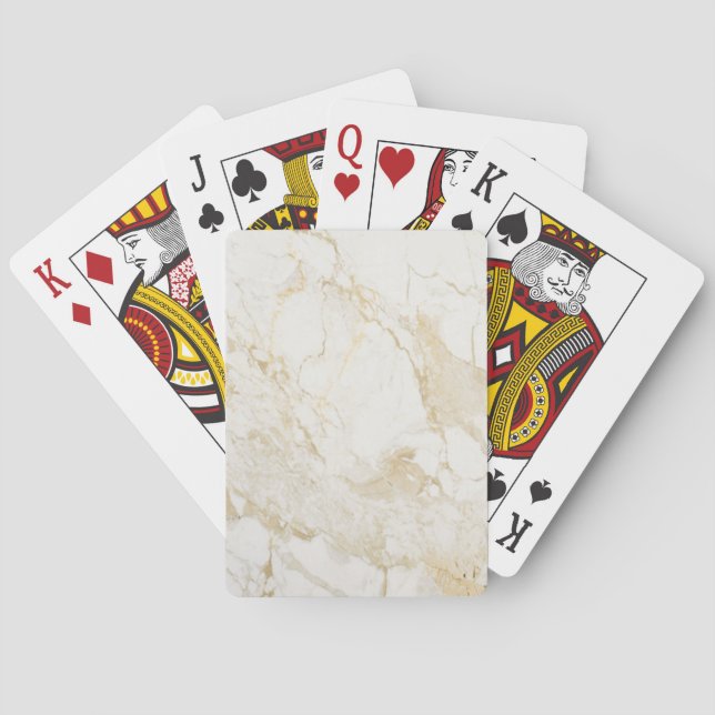 Cream Marble Playing Cards (Back)