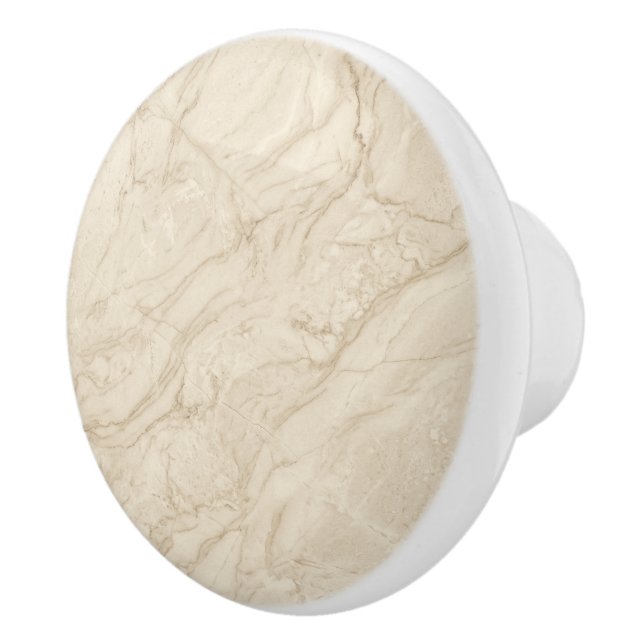 Cream Marble Soft Minimal Modern Design Ceramic Knob (Right)