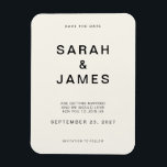 Cream Minimalist Modern Wedding Save the Date Magnet<br><div class="desc">Cream Minimalist Modern Wedding Save the Date Magnet. Personalise this save the date card with your details,  message and other information.</div>