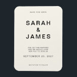 Cream Minimalist Modern Wedding Save the Date Magnet<br><div class="desc">Cream Minimalist Modern Wedding Save the Date Magnet. Personalise this save the date card with your details,  message and other information.</div>