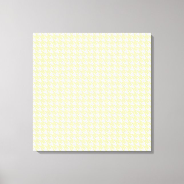 Cream Modern Houndstooth at Emporiomoffa Canvas Print (Front)