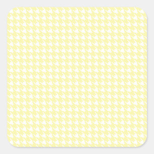 Cream Modern Houndstooth at Emporiomoffa Square Sticker
