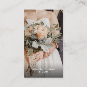 Cream Modern Photo Photographer Photography Business Card