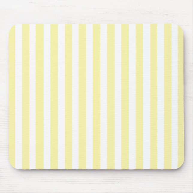 Cream Modern Stripe Mouse Mat (Front)
