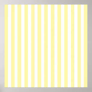 Cream Modern Stripes Poster