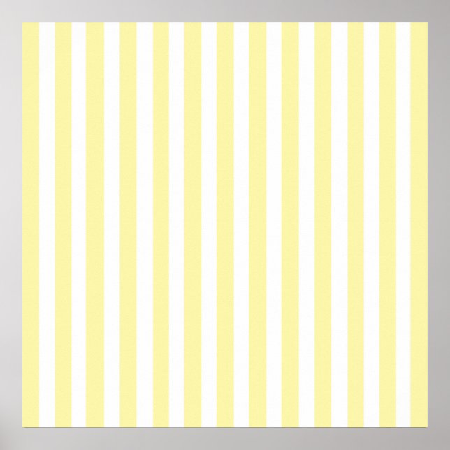 Cream Modern Stripes Poster (Front)