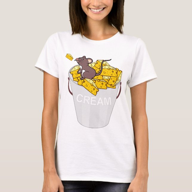 cream mouse chees T-Shirt (Front)