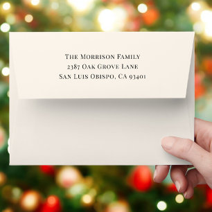 Cream Neutral Christmas  Envelope