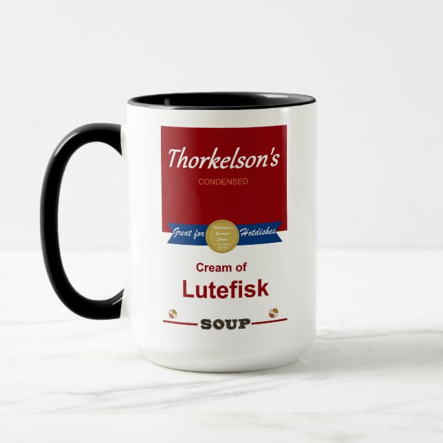 Cream Of Lutefisk Soup Coffee Mug. Mug (Left)