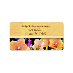 Cream Orchid Flower Labels
