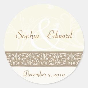 Cream Ornamental Frieze Sticker