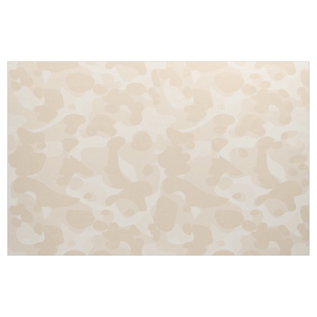 Cream Pale Camo Camouflage Pattern Cool Stylish Fabric (Yard)