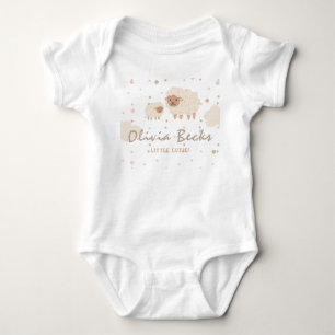 Cream Pastel Illustrative Baby Shower Bodysuit