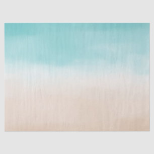Cream Peach Aqua Ombre  Tissue Paper