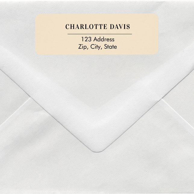 Cream peach return address  (Creator Uploaded)