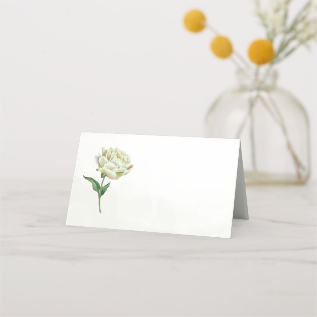 Cream Peony Place Cards (Front)