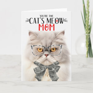 Cream Persian Cat for Mum on Mother's Day Holiday Card