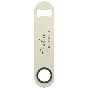Cream Personalised Bridesmaid Bottle Opener