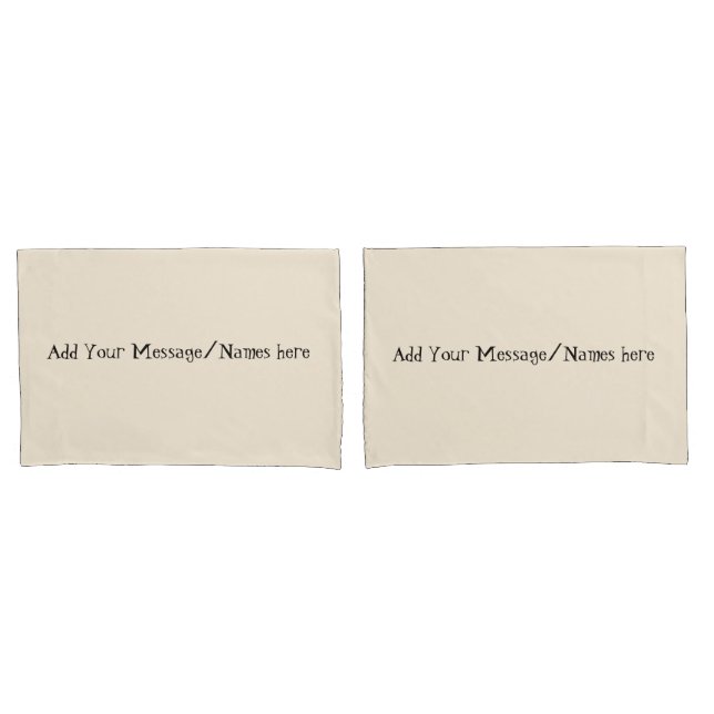 Cream Personalized Pillowcases – Custom Name Beddi (Front-Set)