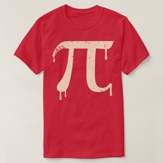 Cream Pi Funny Math T-Shirt (Design Front)