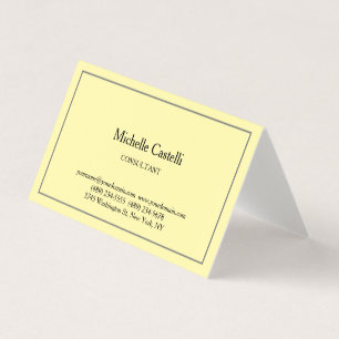 Cream Premium Linen Professional Unique Classical Business Card