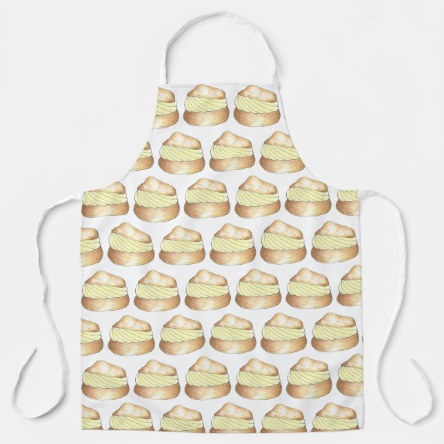 Cream Puff Creampuff Choux Bun French Pastry Apron (Front)