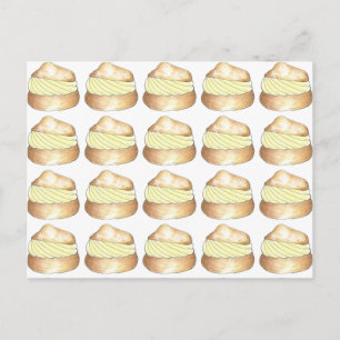 Cream Puff Puffs French Pastry Foodie Postcard