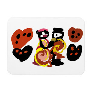 Cream puff valentine's day dance magnet