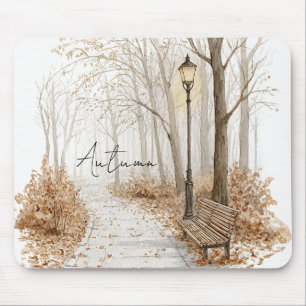 Cream Pumpkins Acorns Mouse Mat