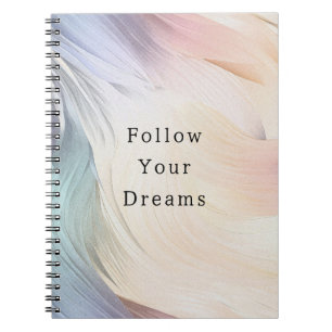 Cream Purple Aqua Pink Swirl Notebook