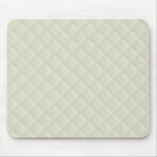 Cream Quilted Leather Mouse Mat