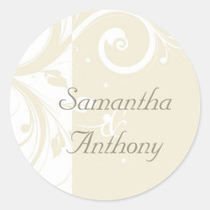 Cream Reverse Swirl Matching Envelope Seal