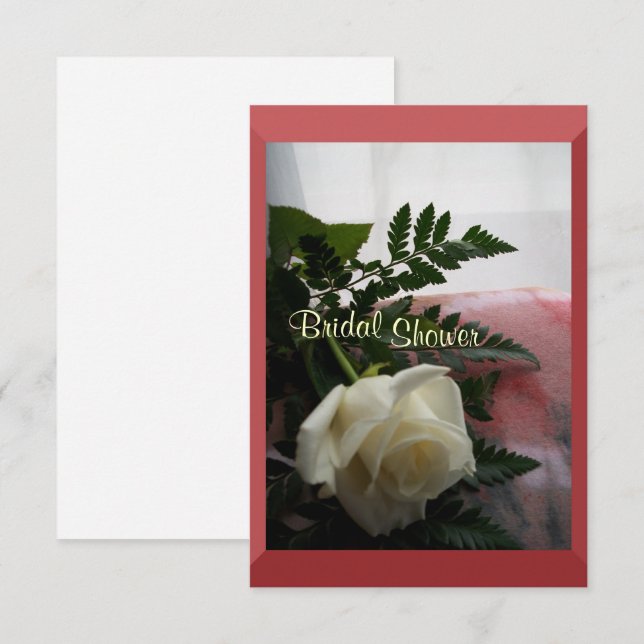 Cream Rose Bridal Shower Invitation (Front/Back)