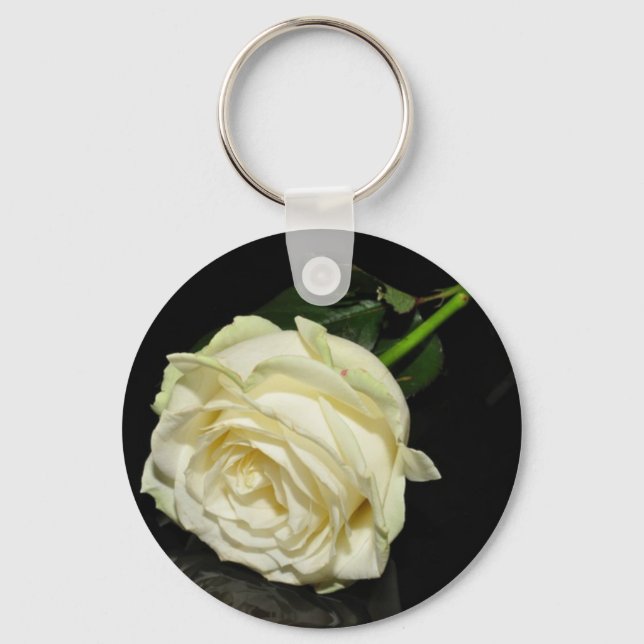 Cream Rose Key Ring (Front)