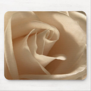 Cream Rose Photo Pretty Floral Flower Petals Bloom Mouse Mat