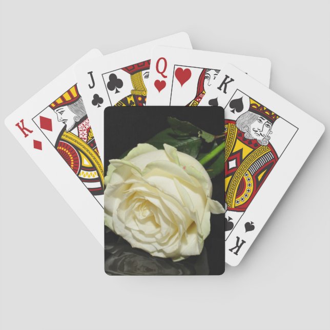 Cream Rose Playing Cards (Back)