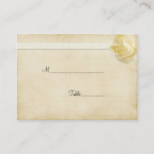 Cream Rosebud Table Place Card