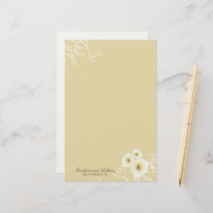 Cream Roses And Swirls Elegant Romantic Wedding Stationery