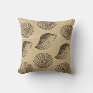 Cream Sand Beach Shells Cushion