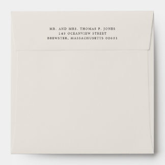 Cream Sand Colour with Return Address Envelope