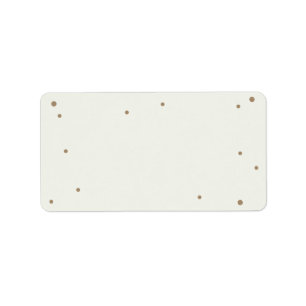 Cream Self-Print Address Label