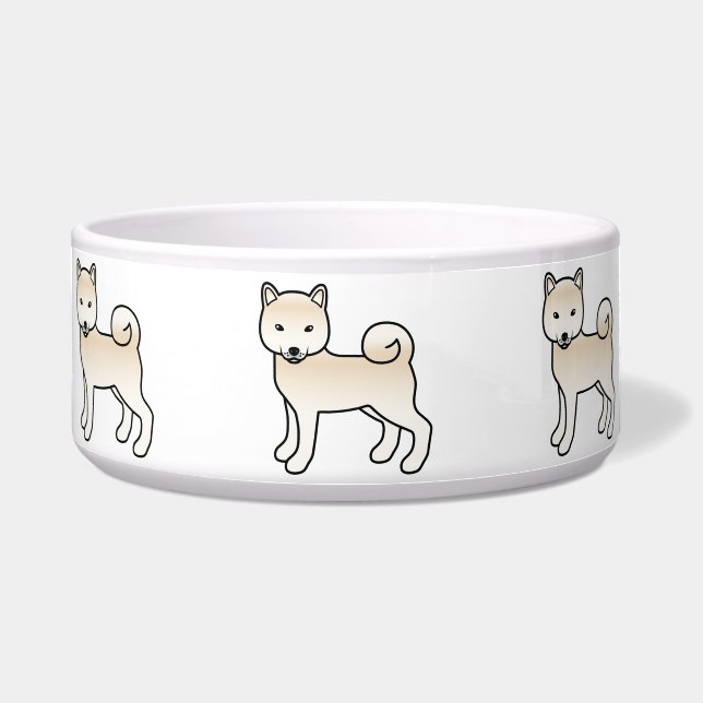 Cream Shiba Inu Cute Cartoon Dog (Front)