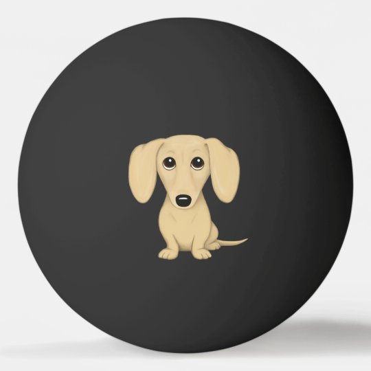 Cream Short Haired Dachshund Cartoon Dog Ping Pong Ball Zazzle Co Uk